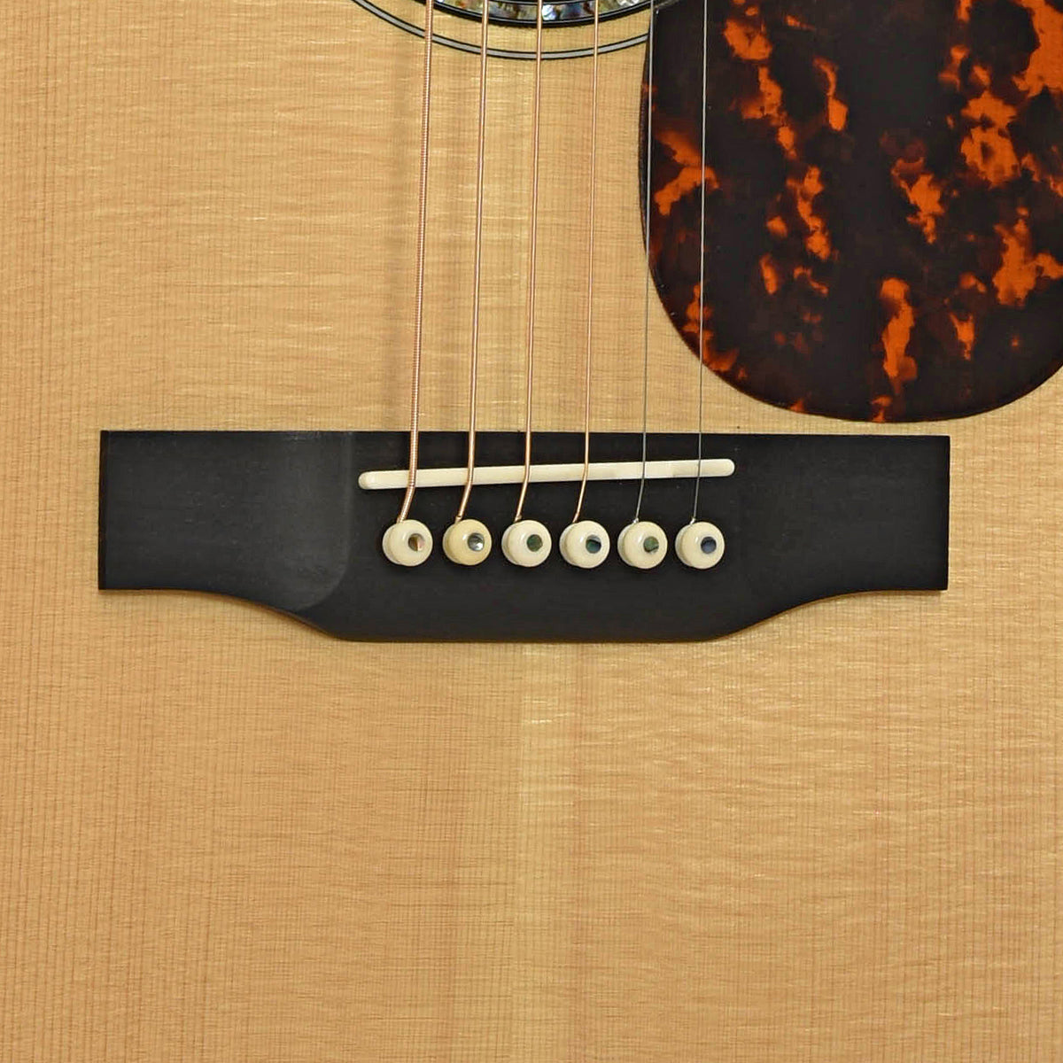 Bridge of Larrivee J-09 Custom Shop Madagascar RW Acoustic Guitar 