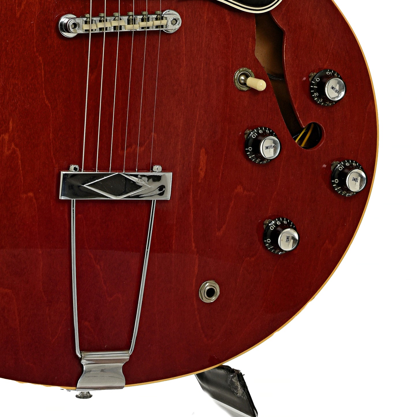 Tailpiece of Gibson ES-335 Hollowbody Electric Guitar