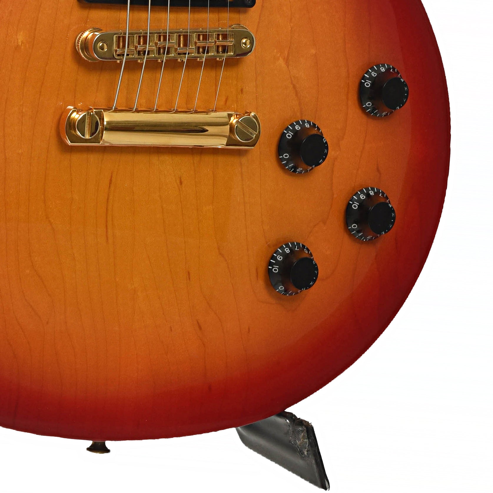 Bridge and controls of Gibson Les Paul Studio Lite Electric Guitar 