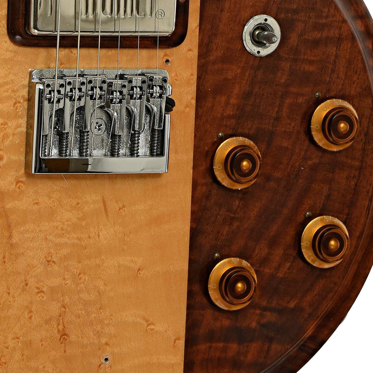 Bridge and controls of Kramer 650G Electric Guitar 