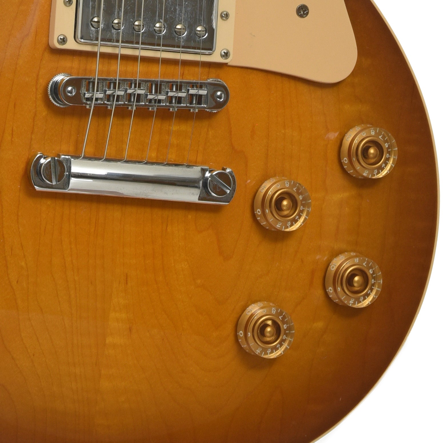Brisge and controls of Gibson Les Paul Standard Electric Guitar