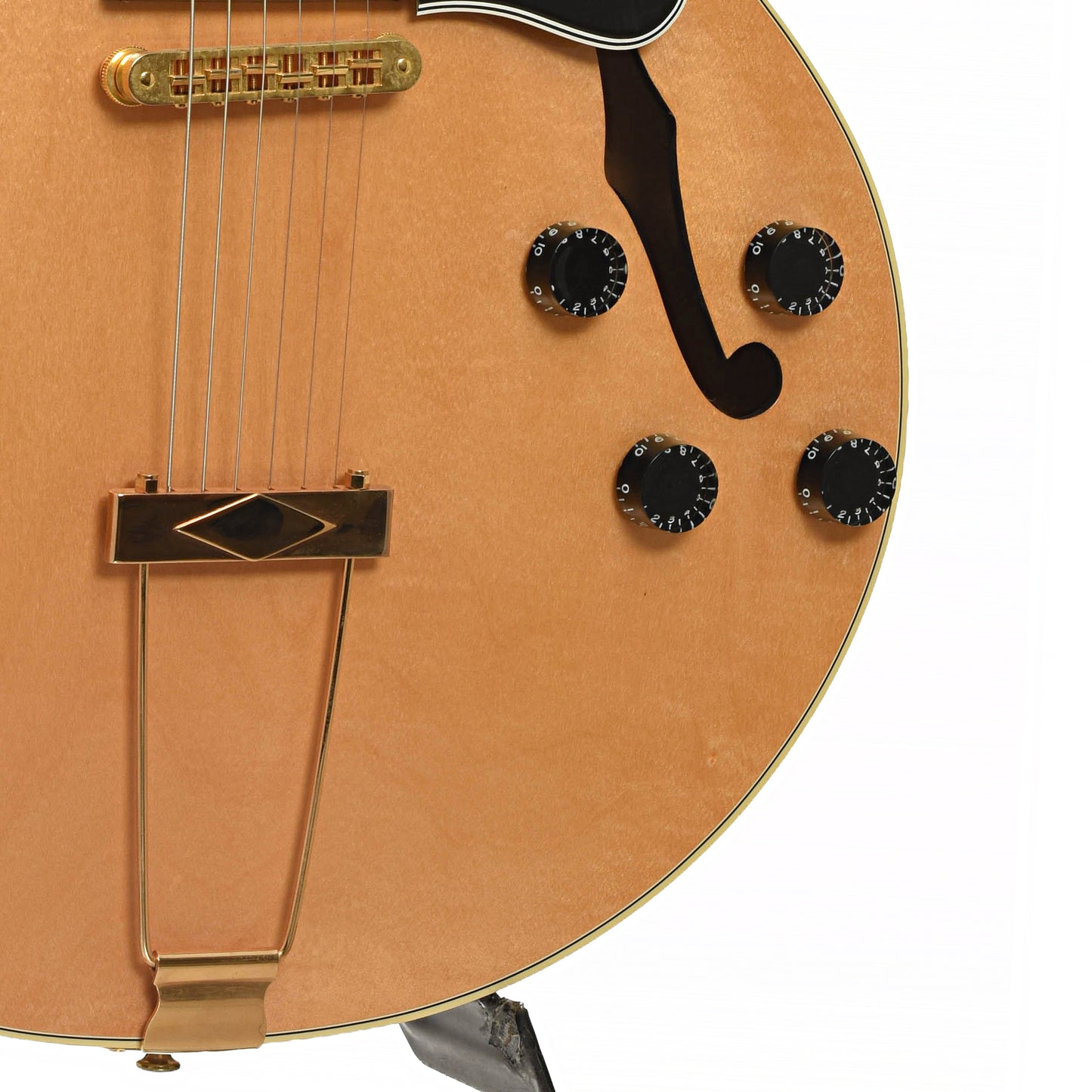 Bridge and controls of Gibson ES-135 Hollowbody Electric Guitar  
