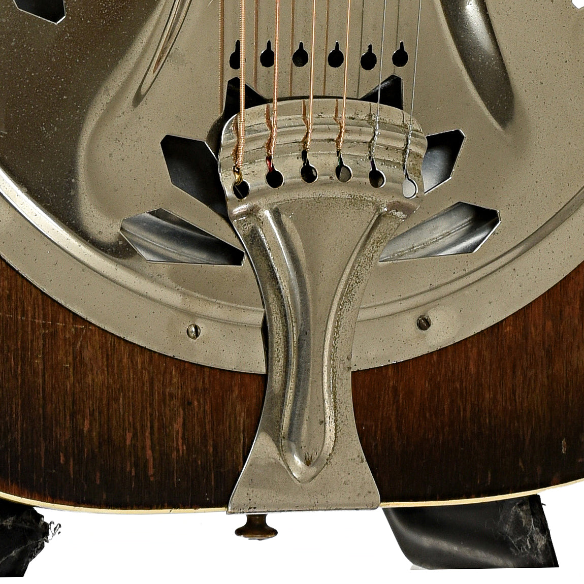 Tailpiece of Dobro Model 27 Squareneck Resonator Guitar