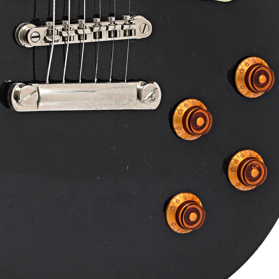 Tailpiece, Bridge and Controls of Epiphone Les Paul Traditional Pro Electric Guitar