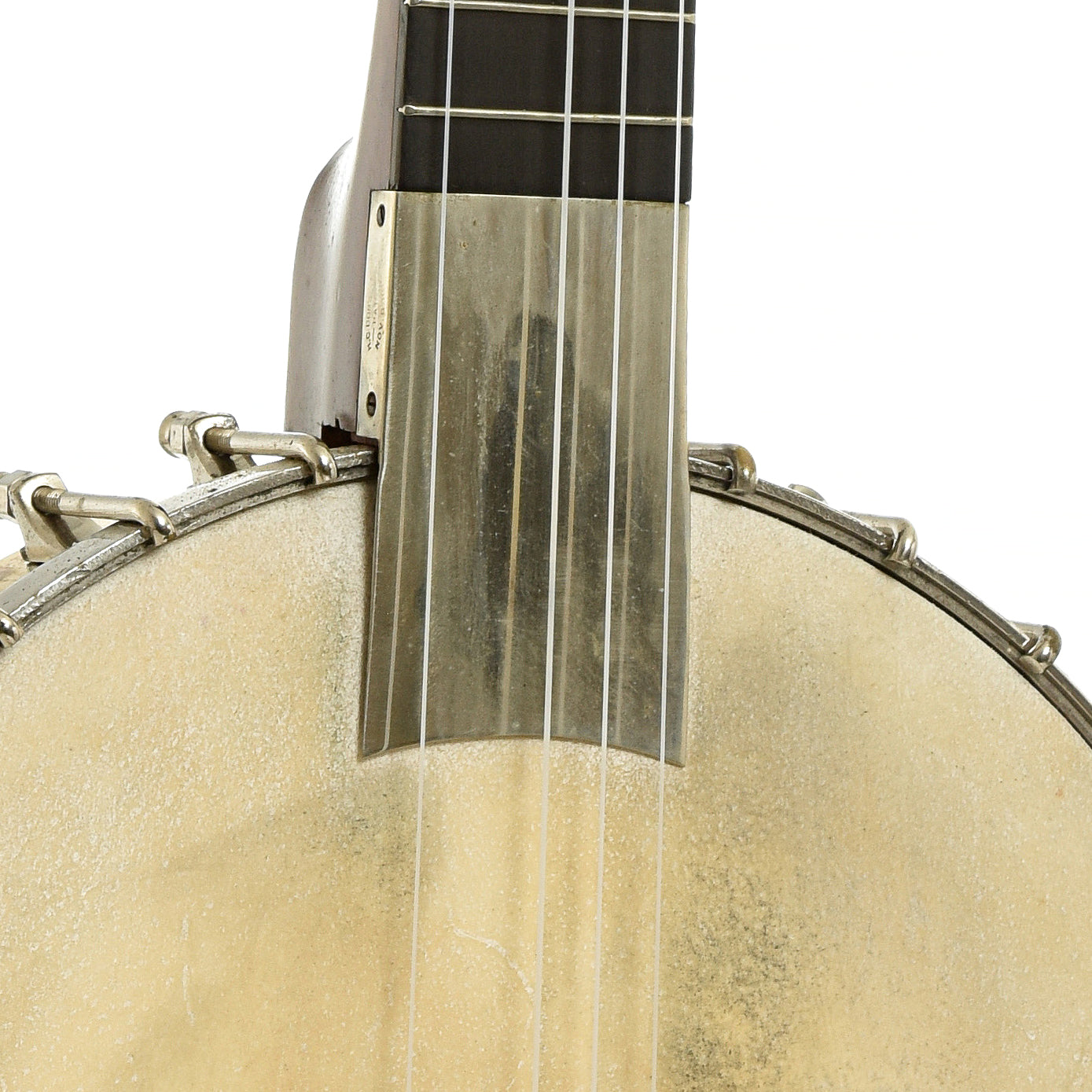 Front neck joint of H.C. Dobson Openback Banjo