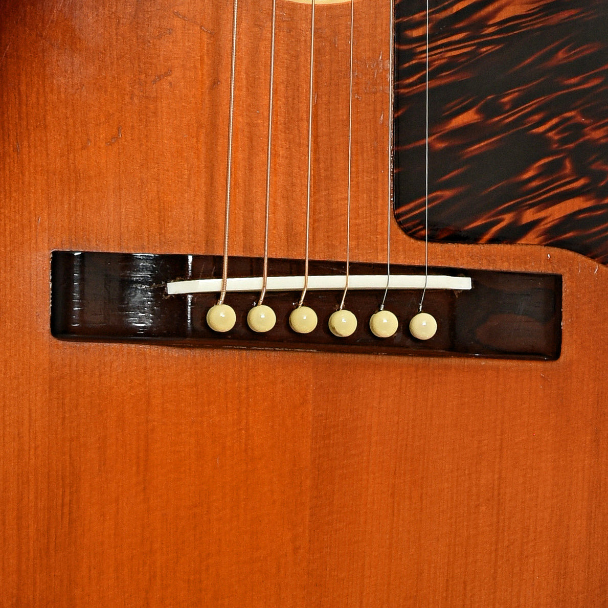 Bridge of Carson J. Robinson Model 1281 Acoustic Guitar 