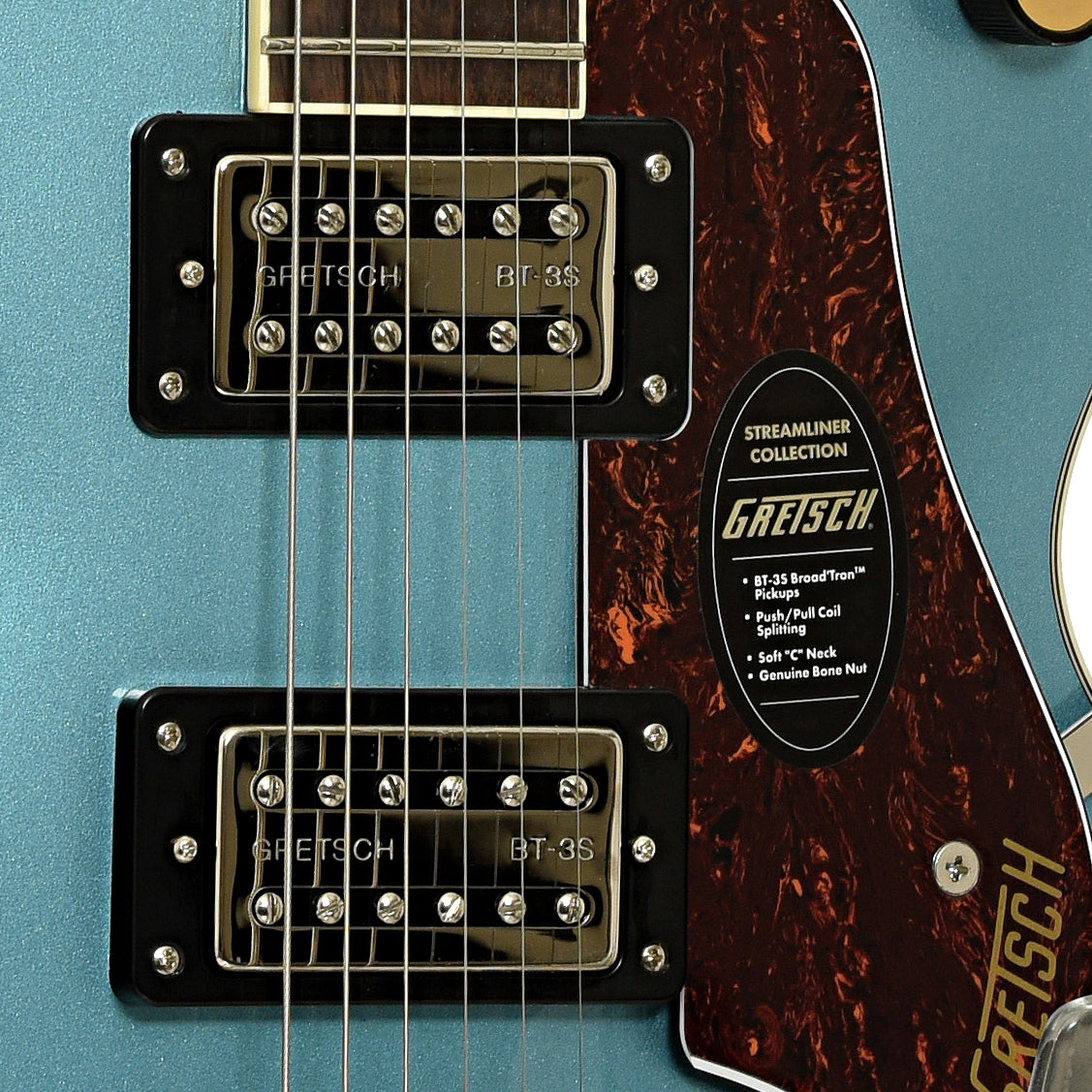 Pickups of Gretsch G2622T Streamliner Center Block Double-Cut with Bigsby Electric Gutitar, Arctic Blue