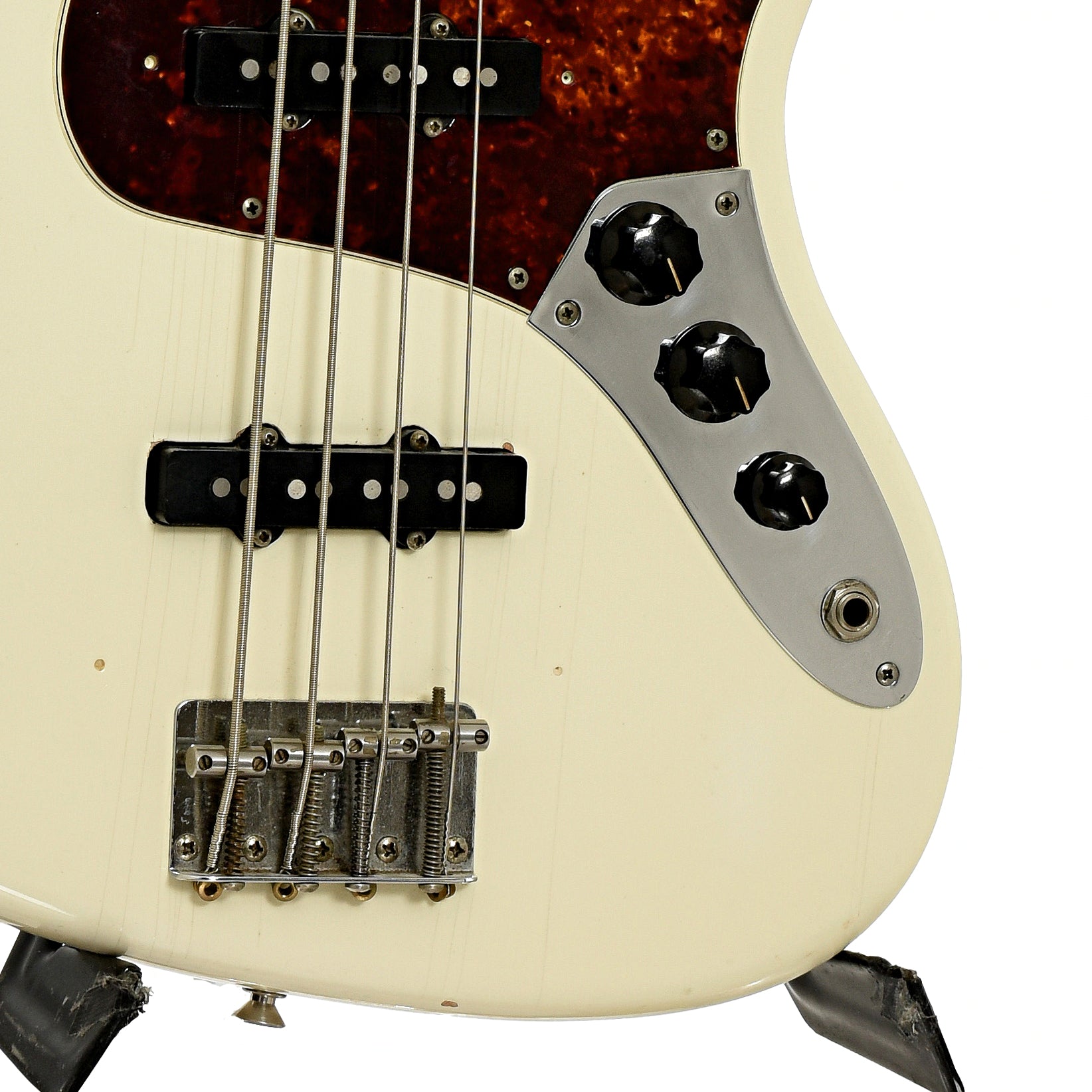 Bridge of Fender Jazz 4-String Electric Bass