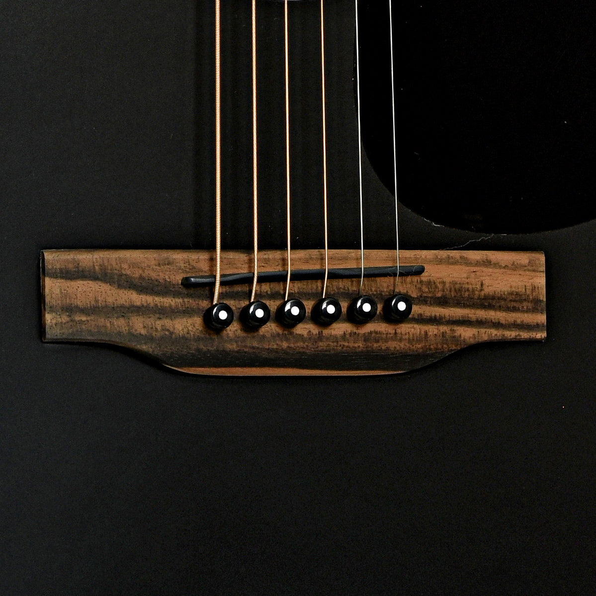 Bridge of Martin DC-10E Modern Black Guitar