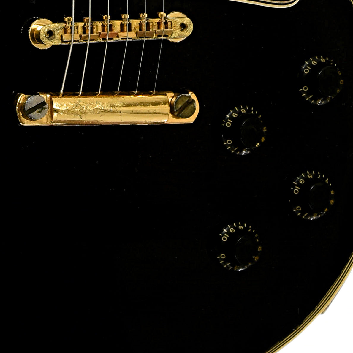Bridge of Gibson Les Paul Custom Electric Guitar 