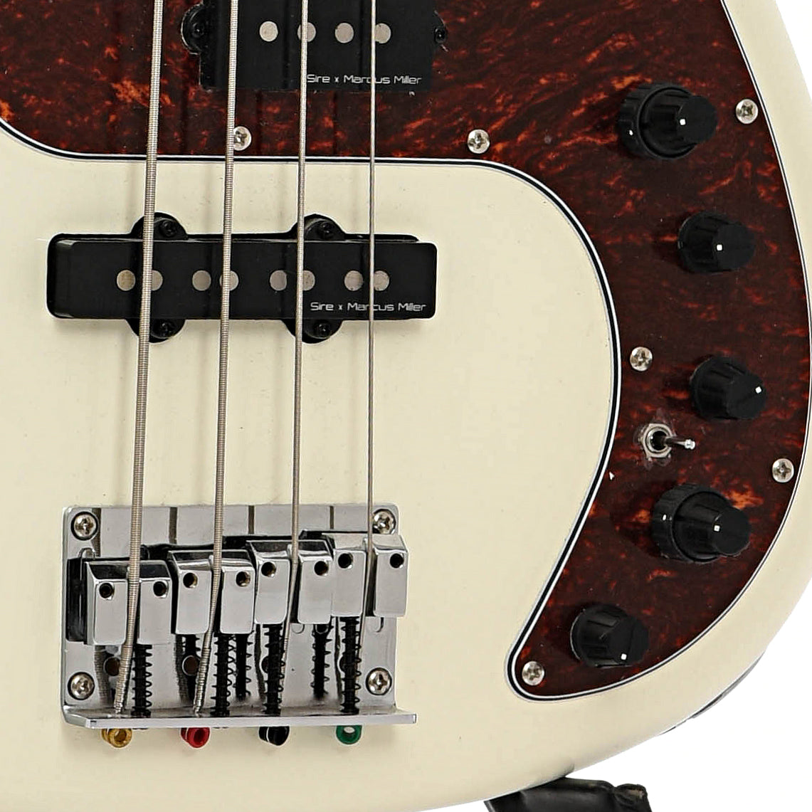Bridge and controls of Sire Marcus Miller P7 4-String Electric Bass (2018)