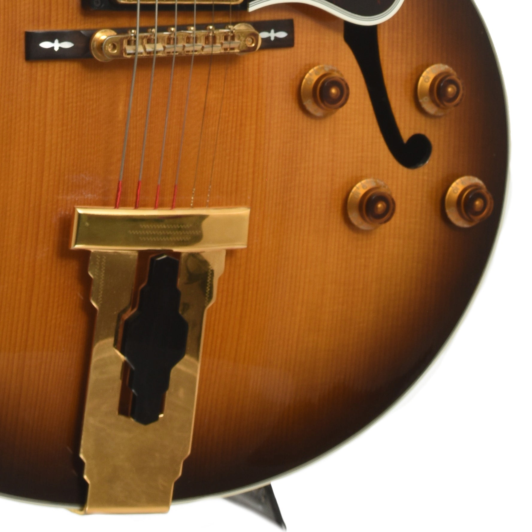 bridge of Gibson L-4 CES Hollowbody Electric Guitar 