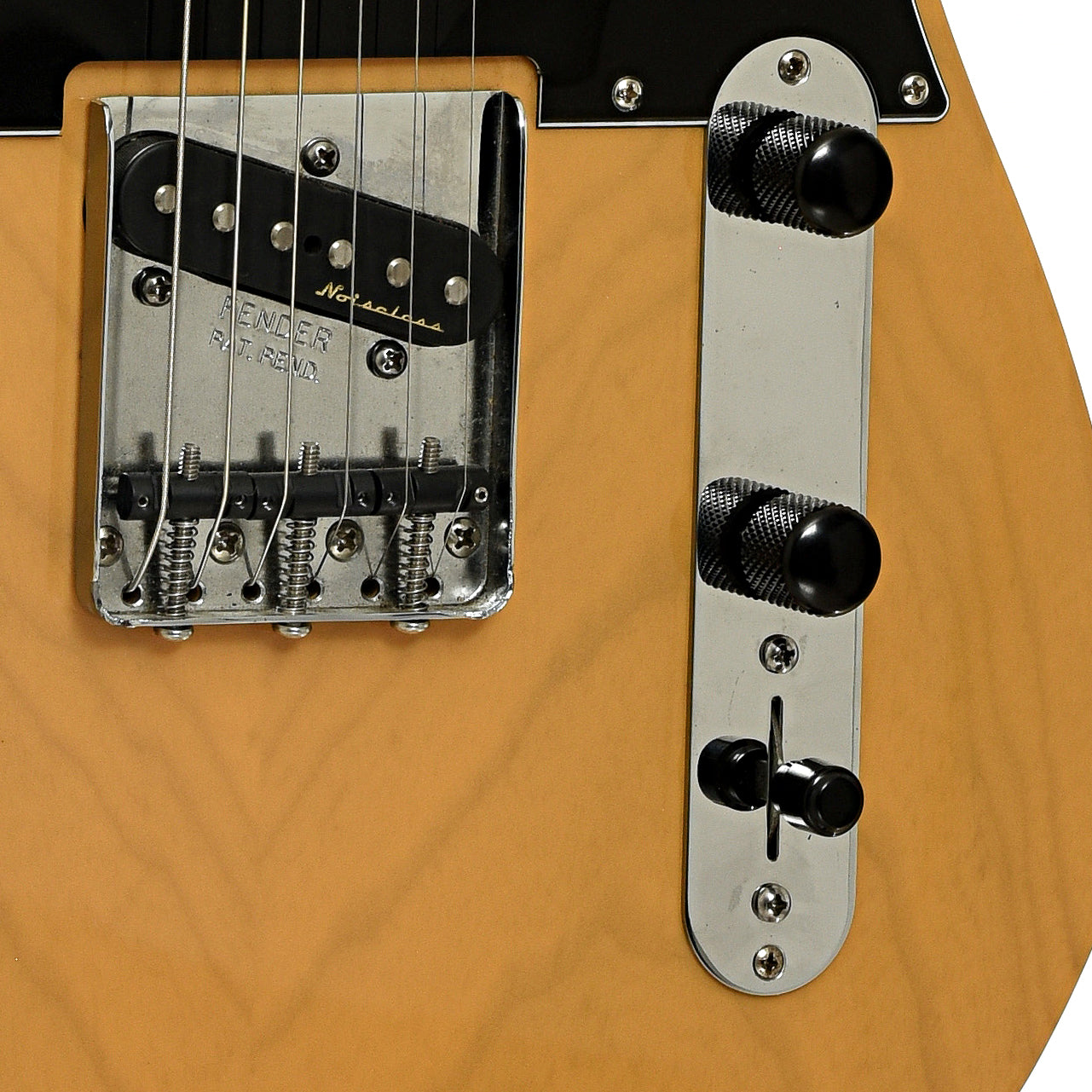 Bridge and controls of Fender FSR Standard Telecaster Electric Guitar 