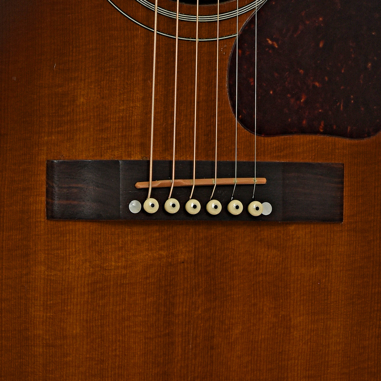 Bridge of Gibson Buddy Holly J-45 Acoustic Guitar