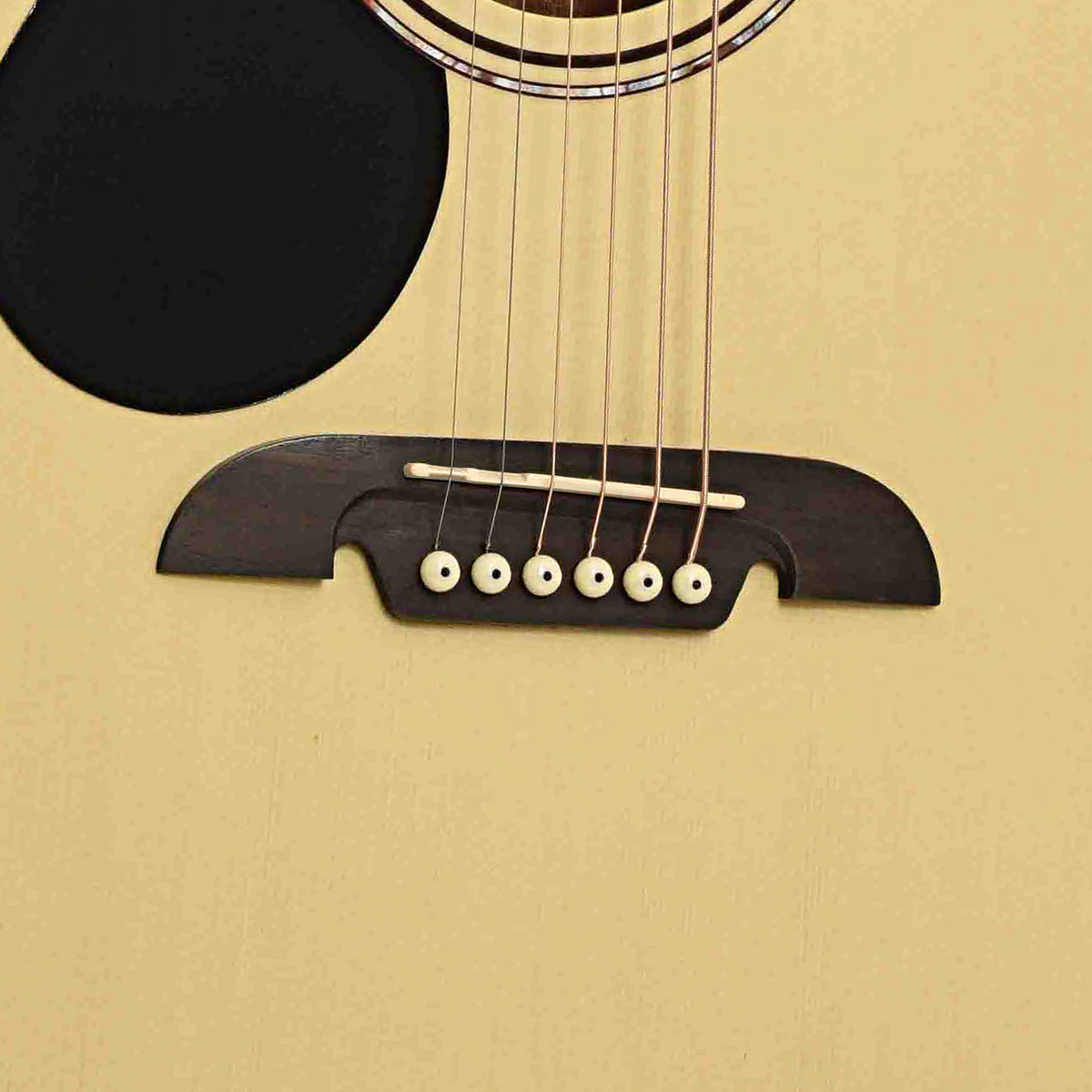 Bridge of Alvarez RD26L Left Handed Dreadnought Acoustic Guitar