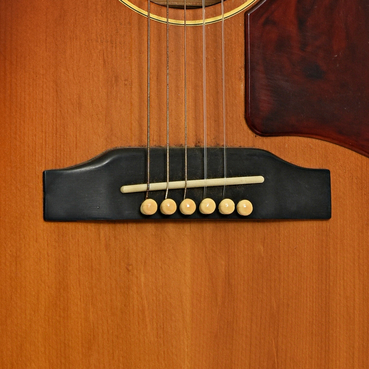 Bridge of Gibson LG-1 Acoustic Guitar