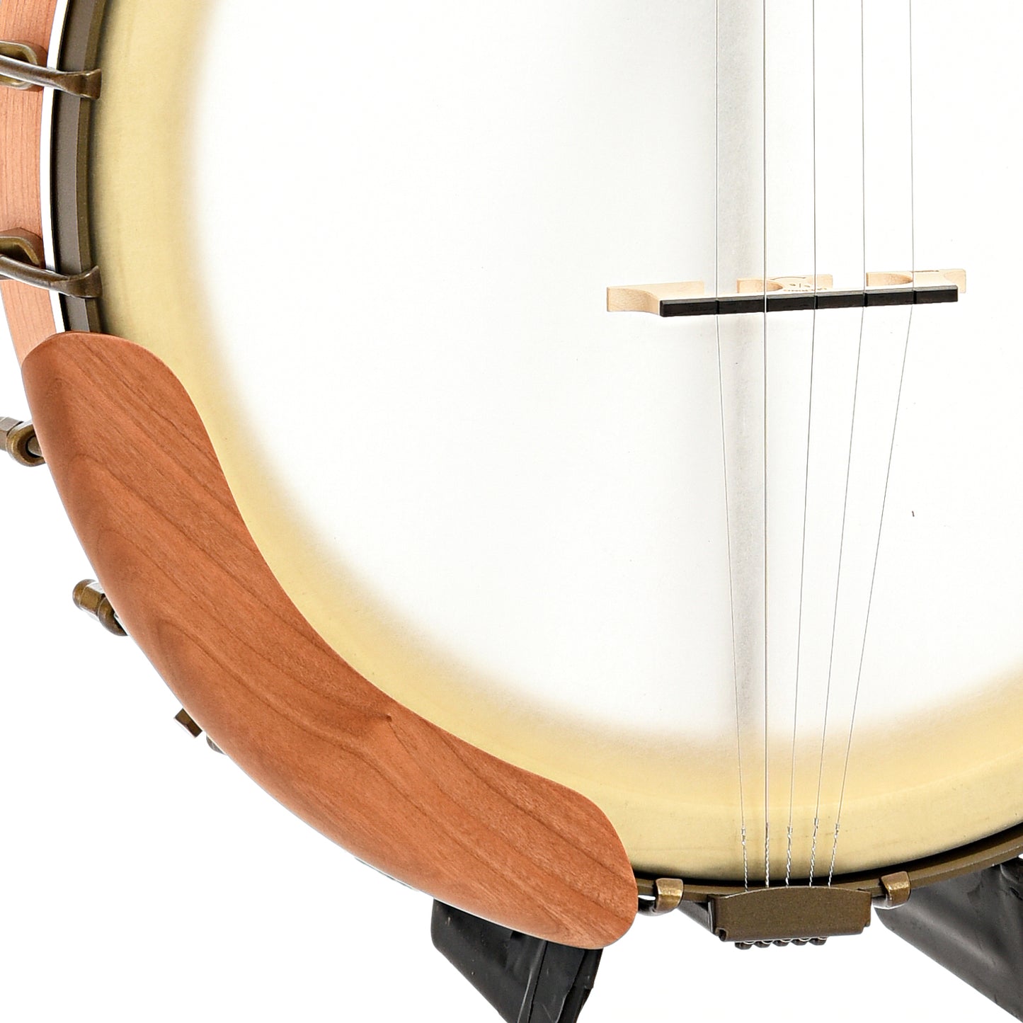 Armrest, tailpiece and bridge of Deering Vega Vintage Star 12" Openback Banjo