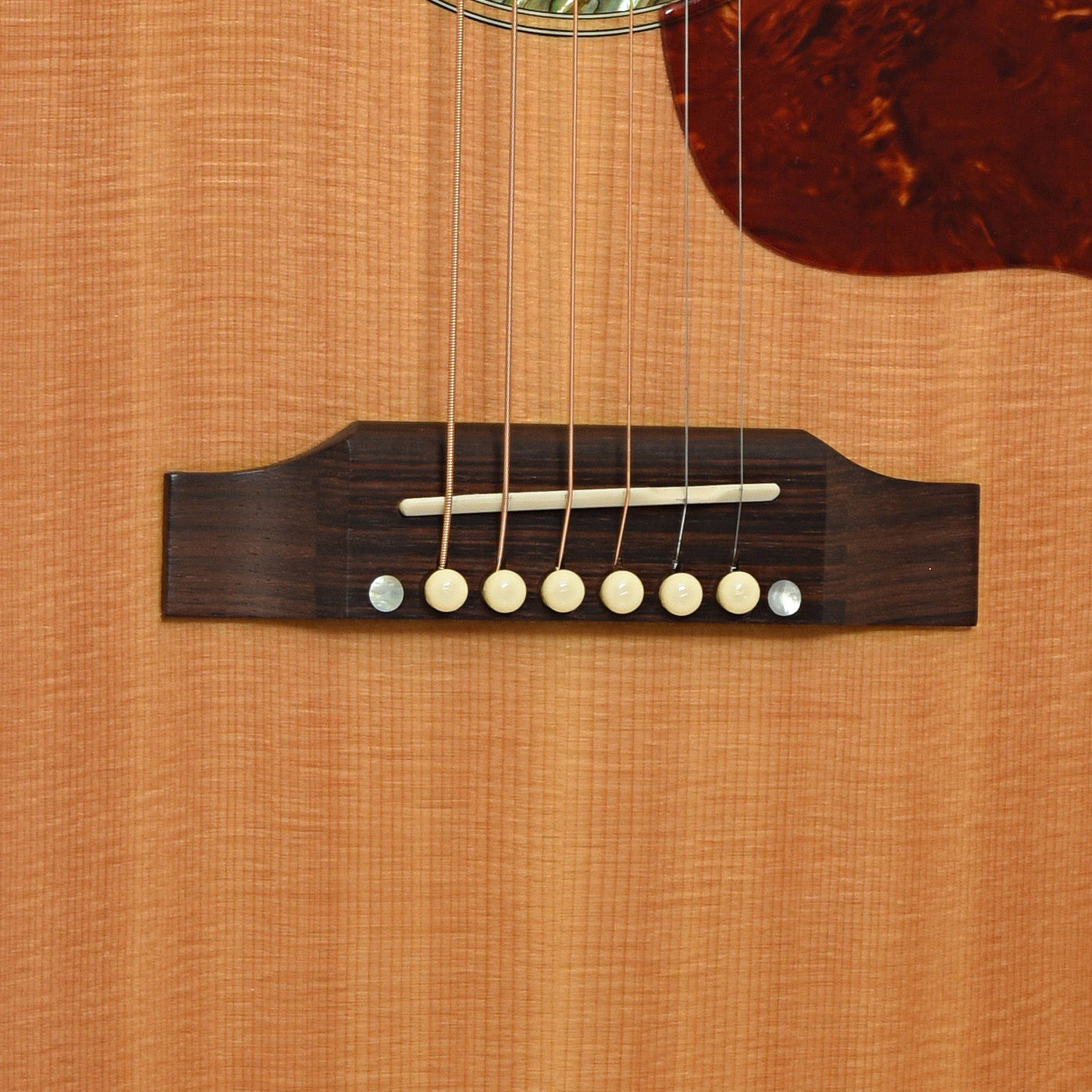 Bridge of Gibson J-165 EC Acoustic-Electric Guitar 