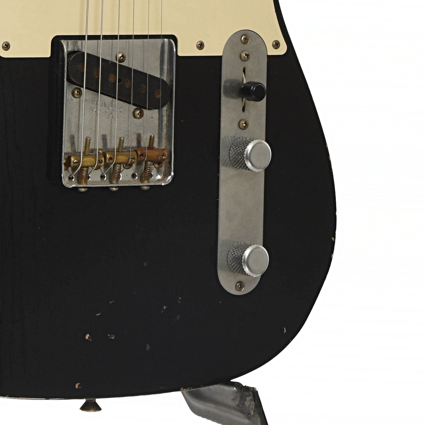 Bridge and controls of Fender Custom Shop 1955 Relic Telecaster Reissue Electric Guitar (2006)