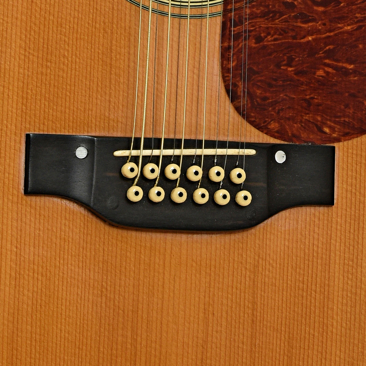 Bridge of Martin D-12-28 12-String Acoustic Guitar