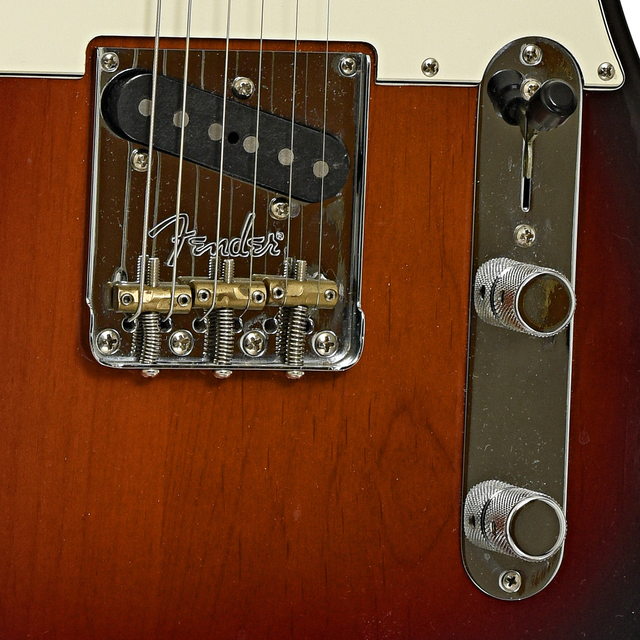 Bridge and controls of Fender American Professional Telecaster Electric Guitar