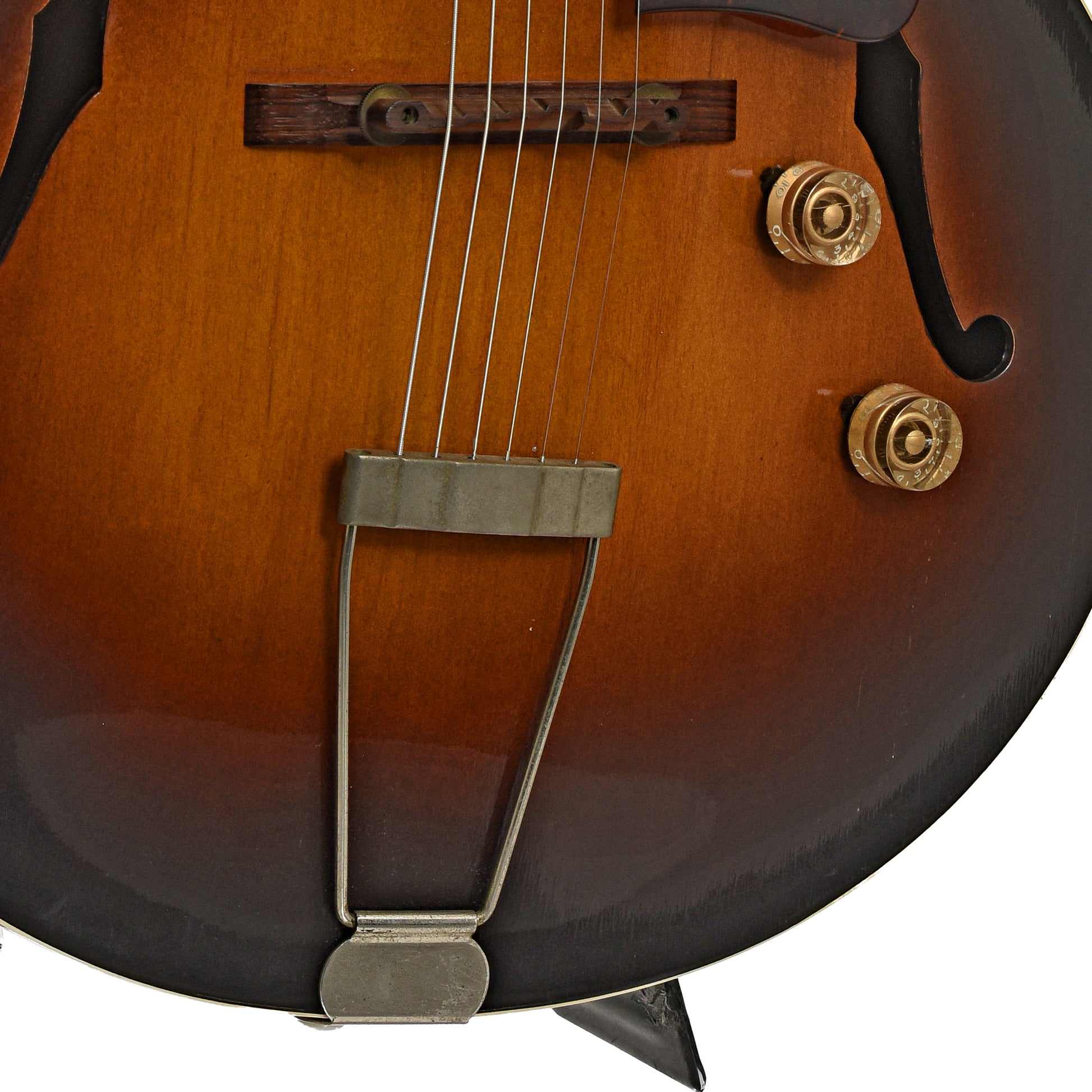 Bridge and controls of Gibson ES-125 Hollowbody Electric Guitar 