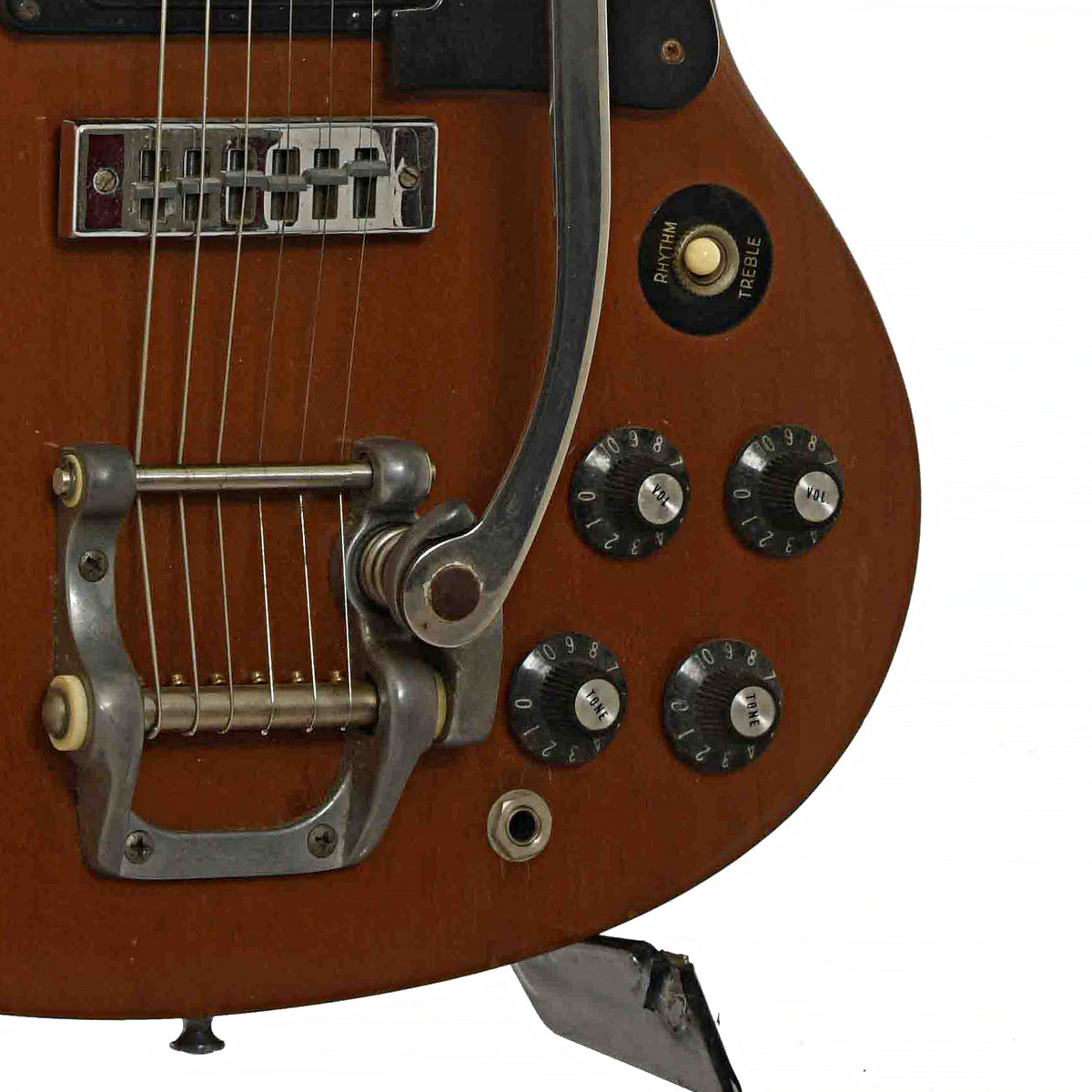 Tailpiece & Controls of Gibson SG Pro Electric Guitar