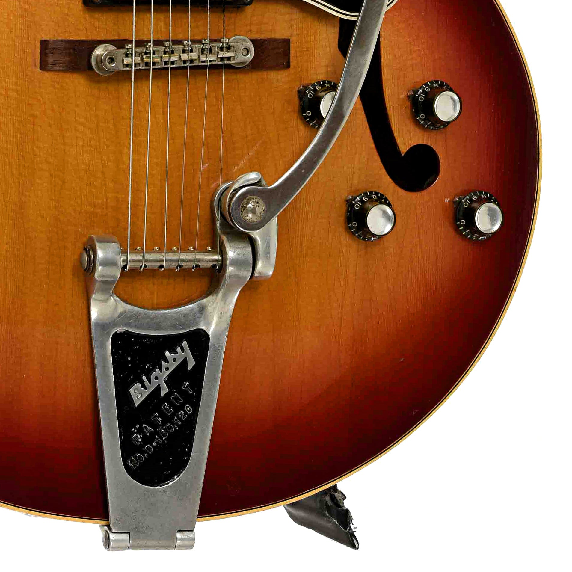 Bridge and controls of Gibson Barney Kessel Regular Hollowbody Electric Guitar 