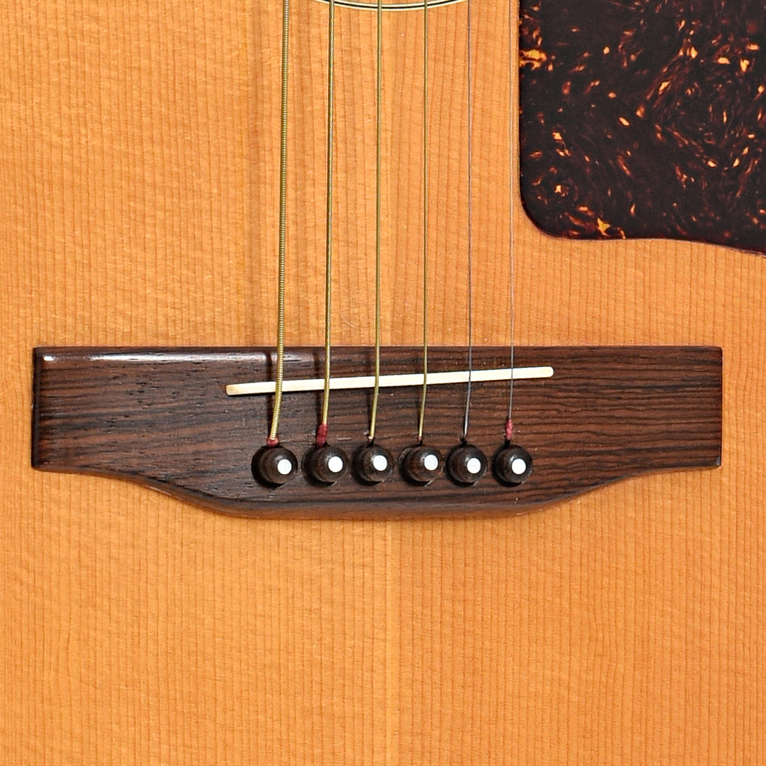 Bridge of Gibson J-55 Acoustic Guitar