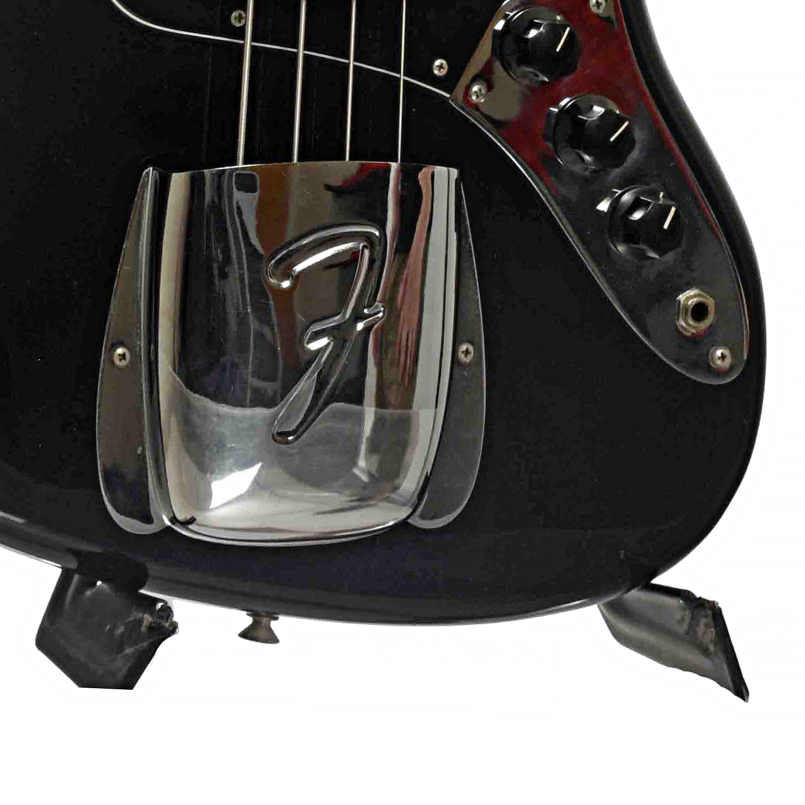 Tailpiece of Fender Jazz Electric Bass