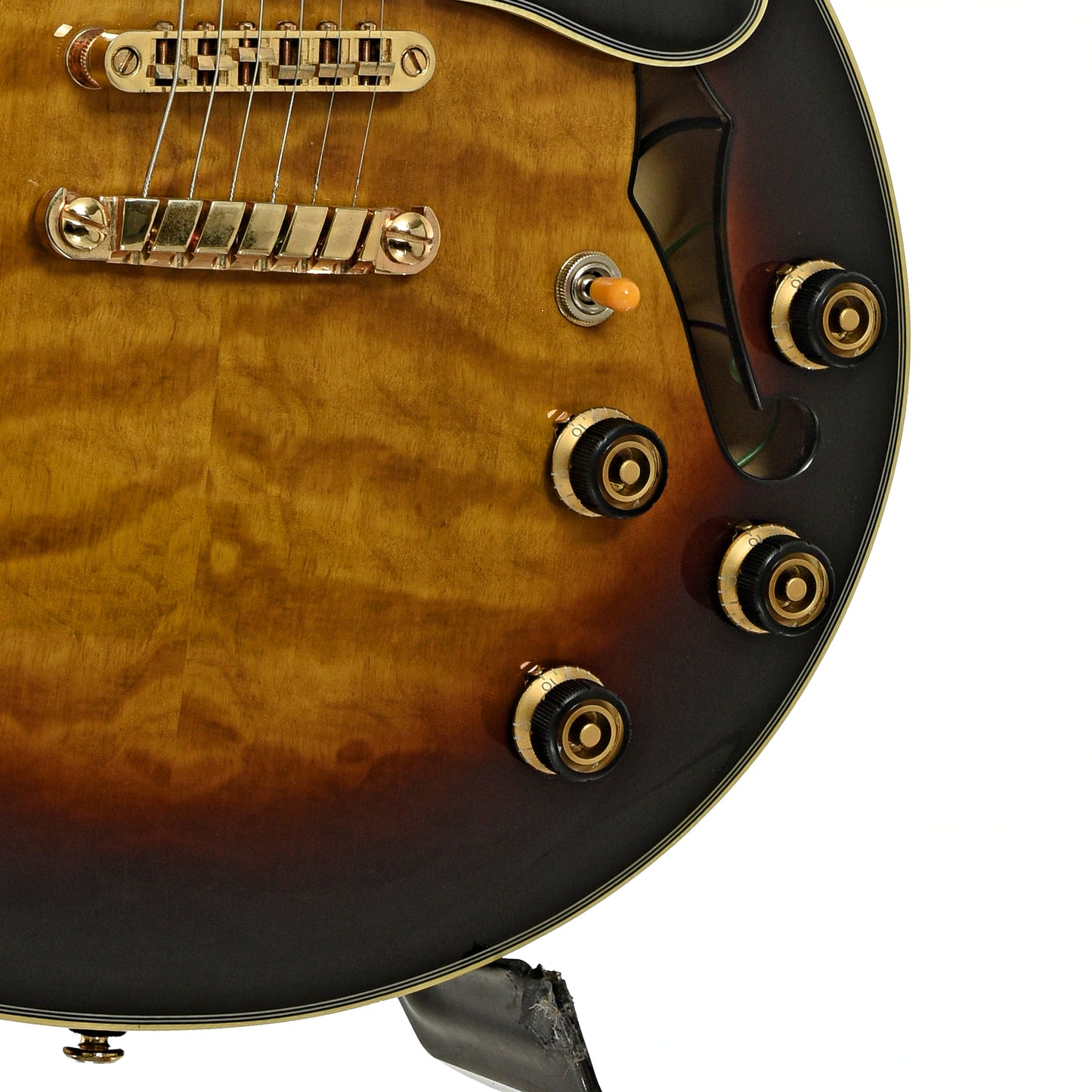 Bridge and controls of Ibanez Artcore Series  AM93-AYS-12-01 Hollowbody Electric Guitar 