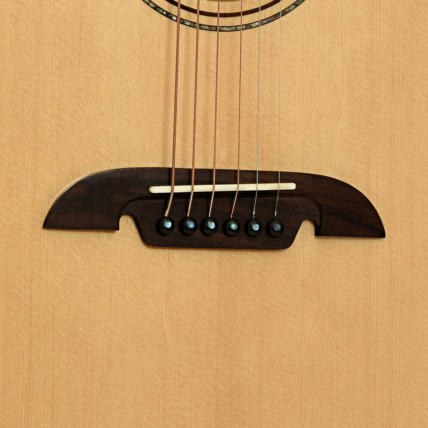 Bridge of Alvarez Artist Series AF70E OM Acoustic-Electric Guitar
