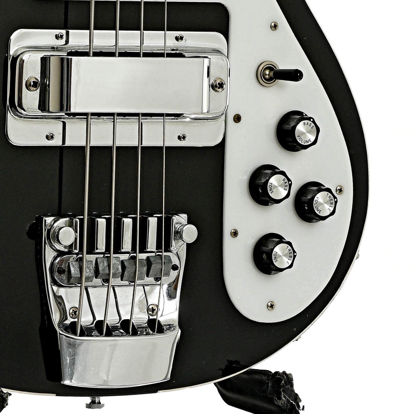 Bridge and controls of Rickenbacker 4003 Electric Bass 