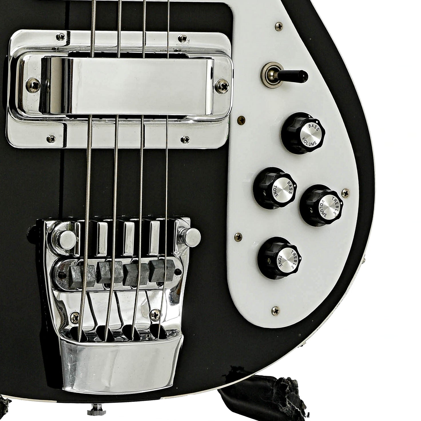 Bridge and controls of Rickenbacker 4003 Electric Bass 