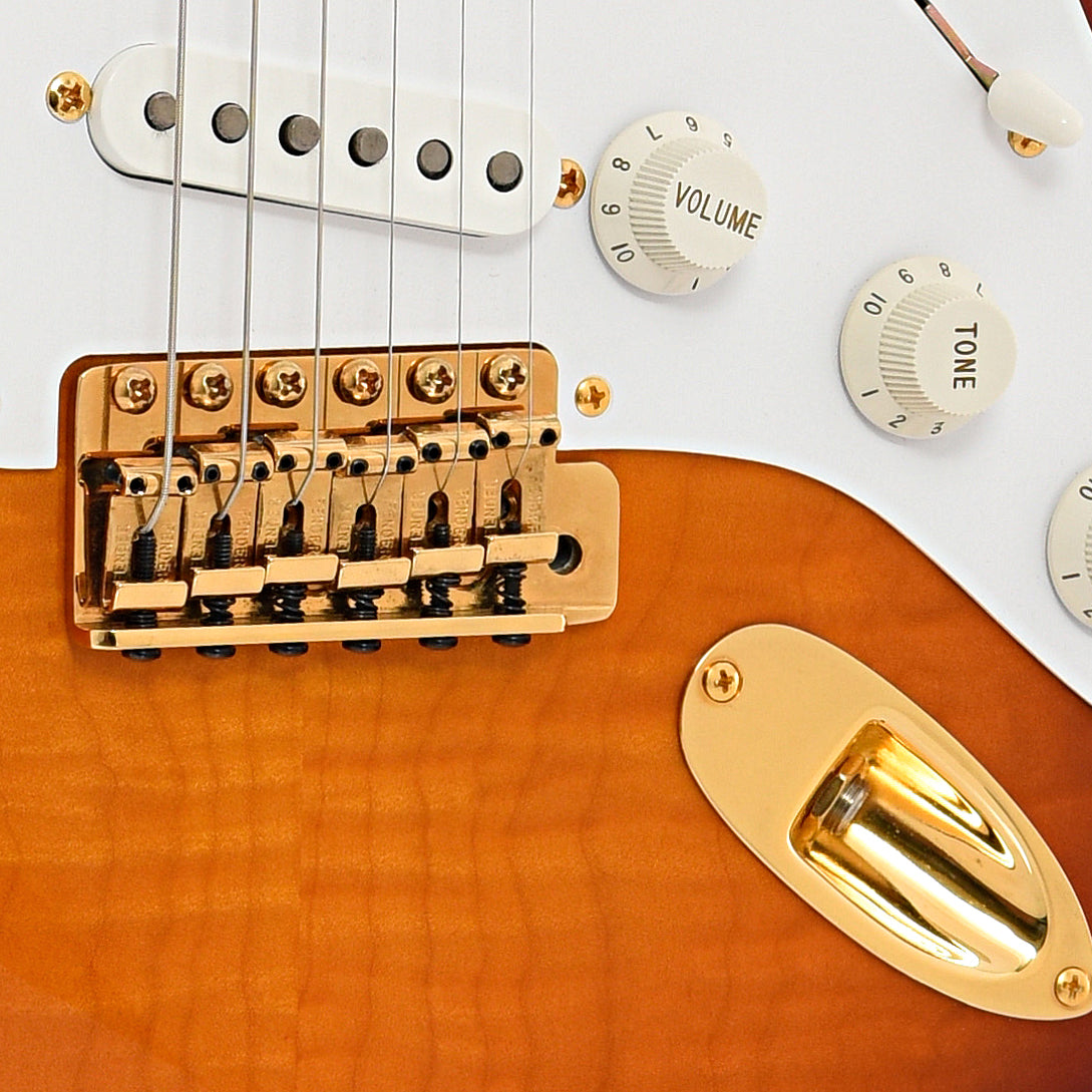Bridge and controls of Fender Custom Shop 1954 FMT Stratocaster