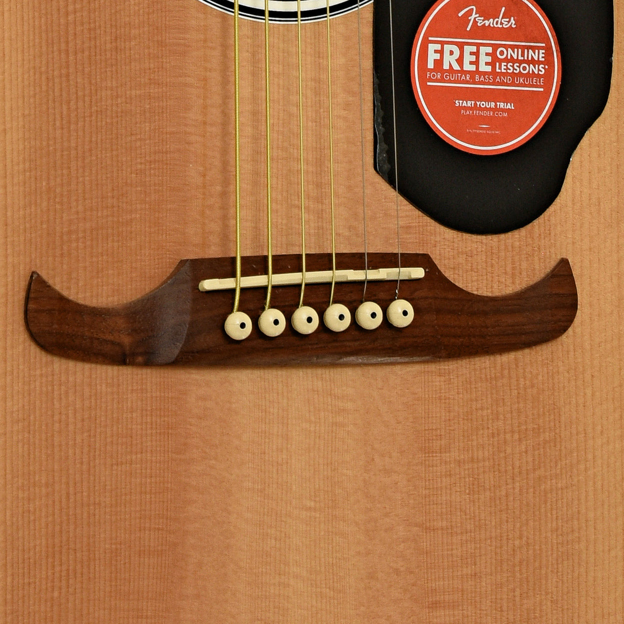 Bridge of Fender FA-135CE Acoustic-Electric Guitar