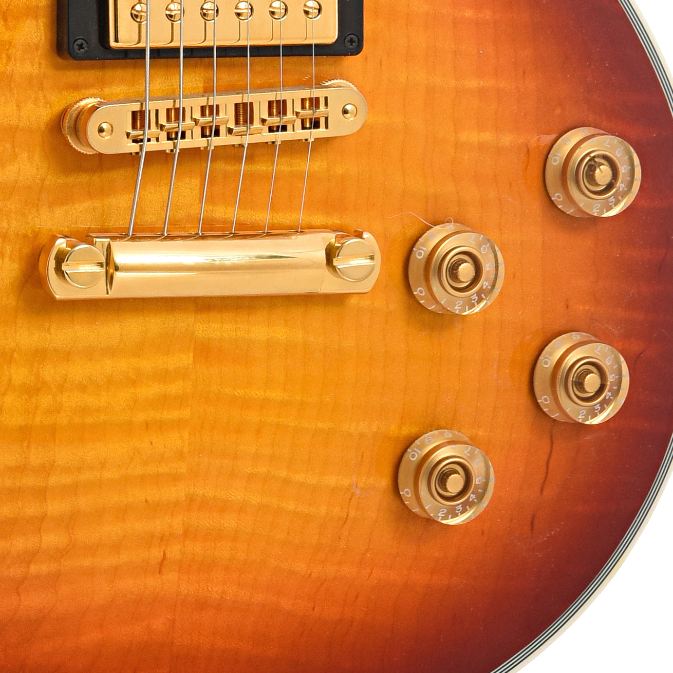 Bridge and controls of Gibson Les Paul Supreme Electric Guitar (2008)