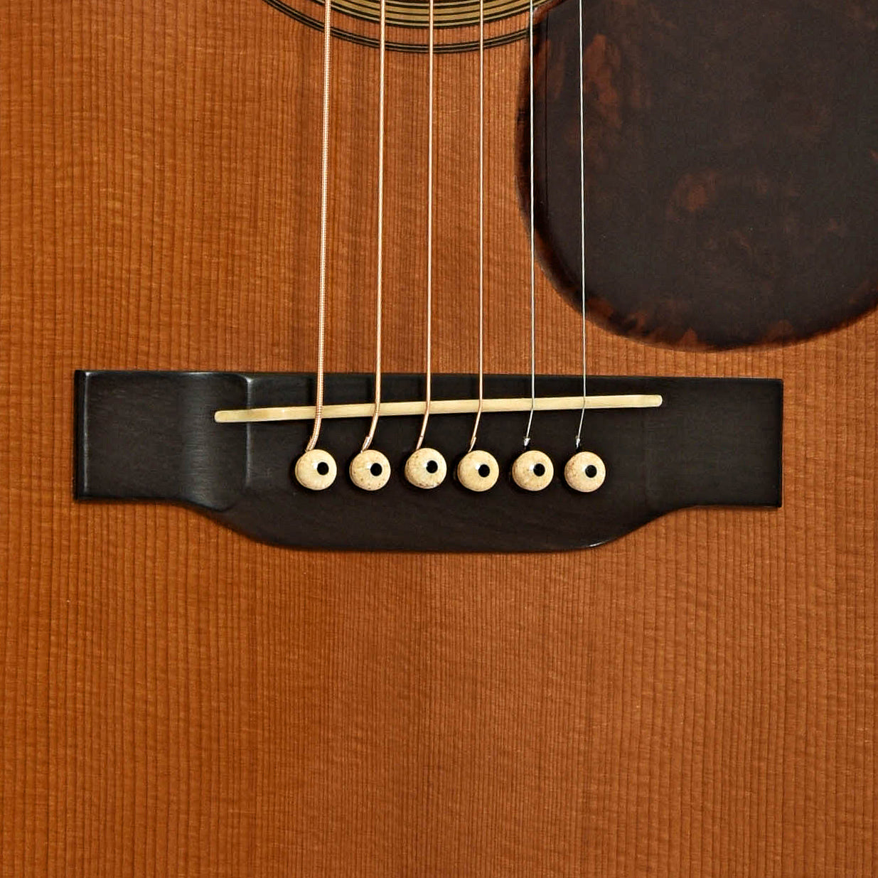 Bridge of Pre-War International Herringbone Dreadnought Guitar