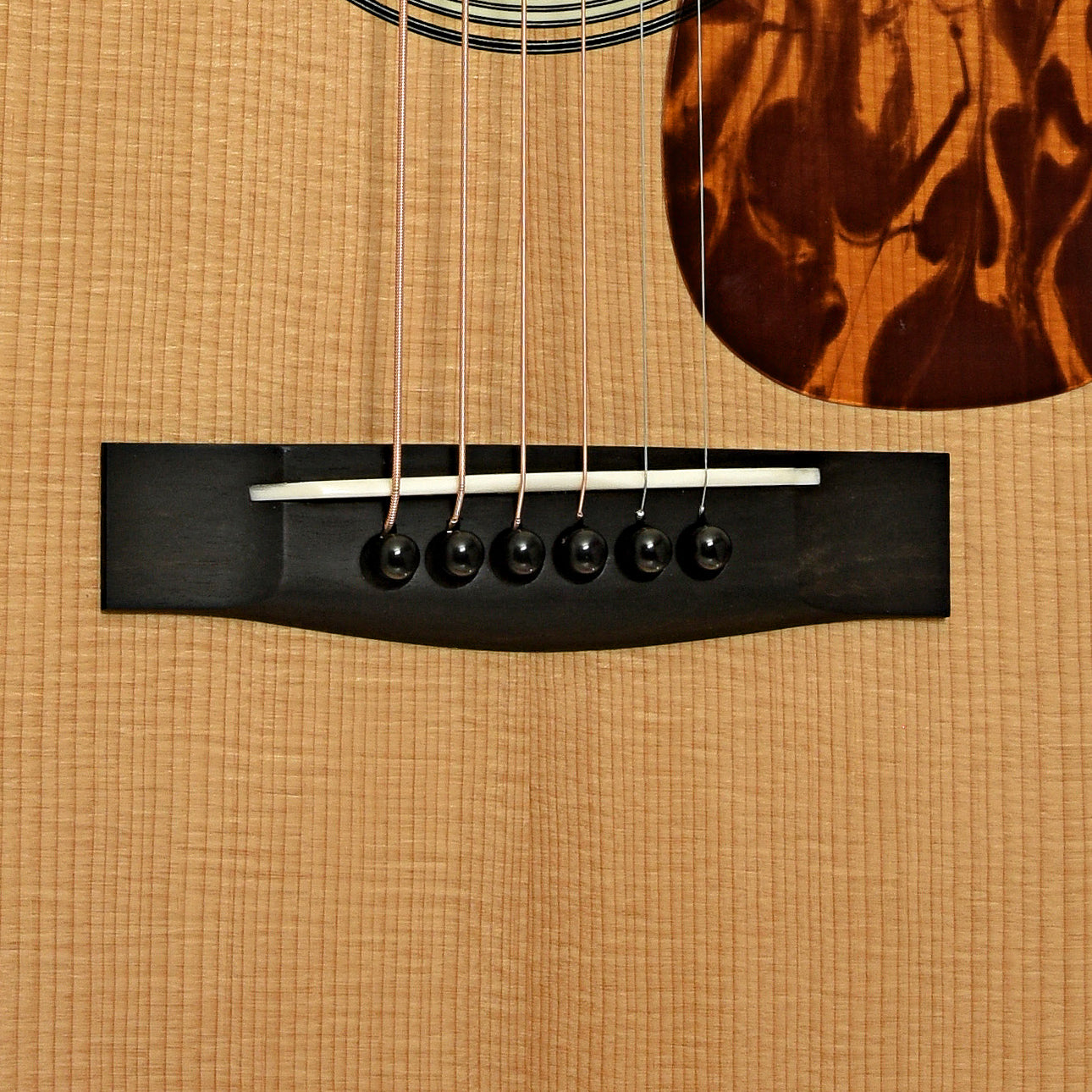 Bridge of Huss and Dalton TDR-Pilgrim Custom Acoustic Guitar 