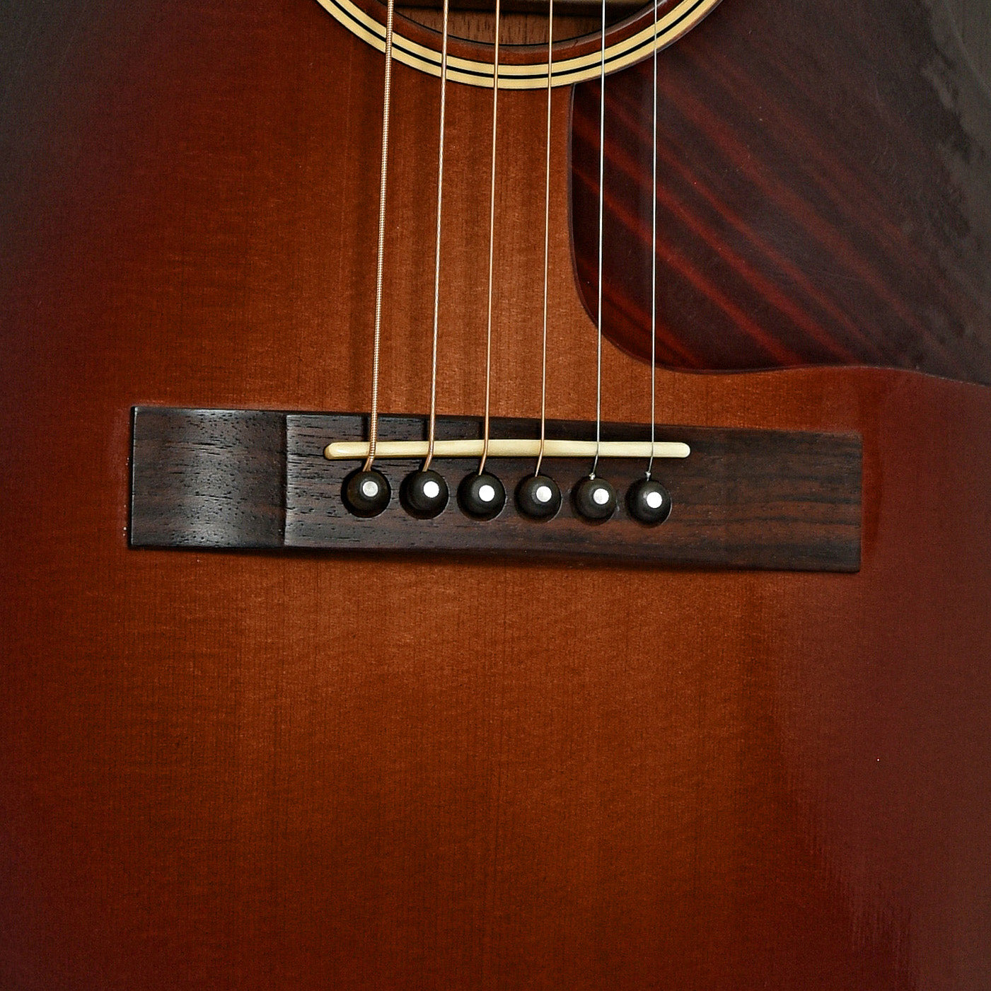 Bridge of Huss & Dalton DS Crossroads Acoustic Guitar