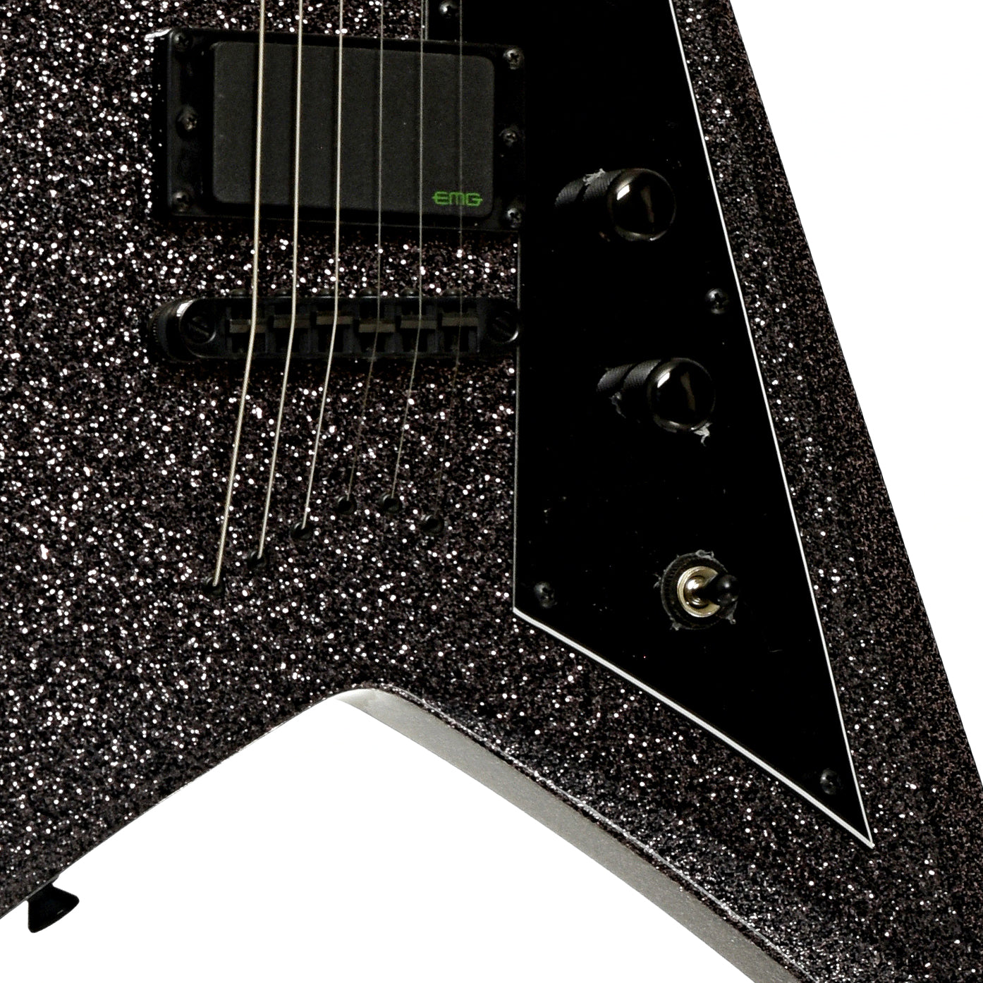 Bridge and controls of ESP LTD KH-V Electric Guitar