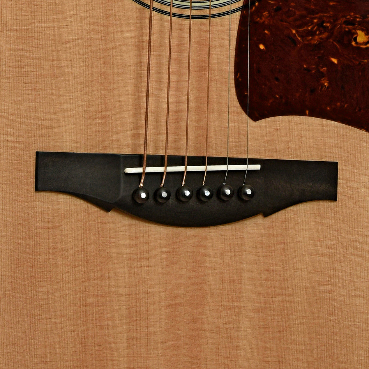 Bridge of Collings SJ Mahogany Acoustic Guitar 