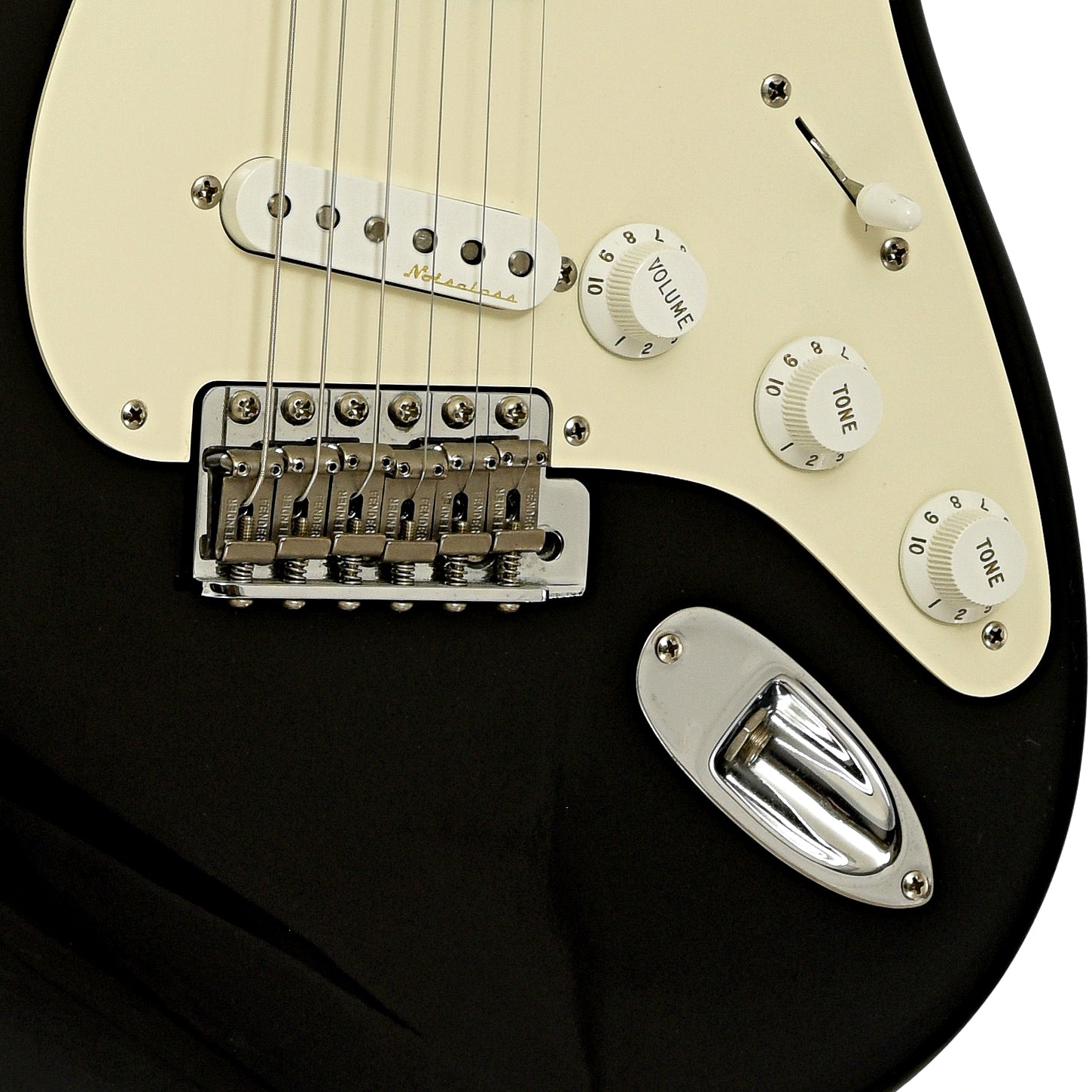 Bridge and controls of Fender Eric Clapton Sratocaster Electric Guitar
