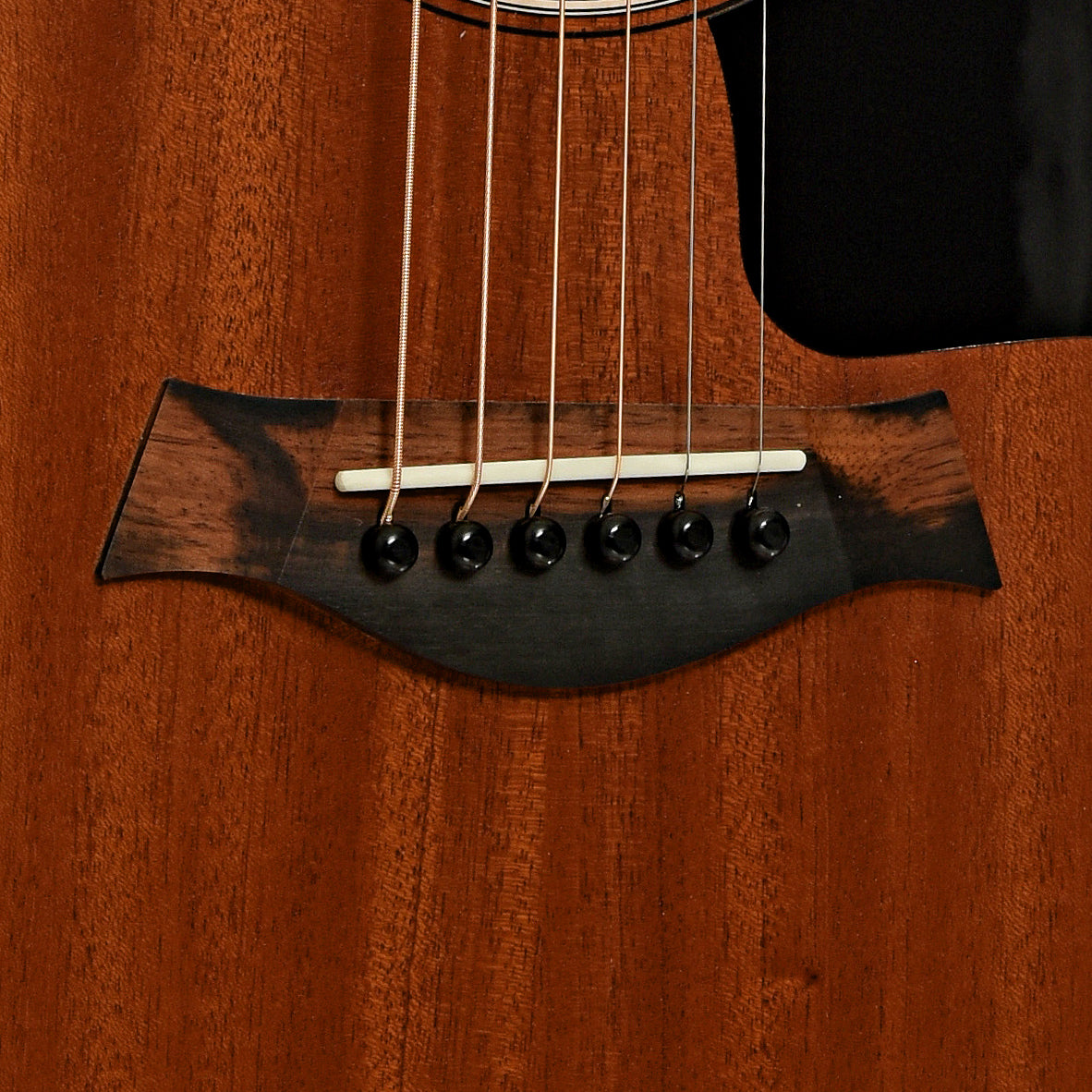 Bridge of Taylor GS Mini Mahogany Acoustic Guitar 