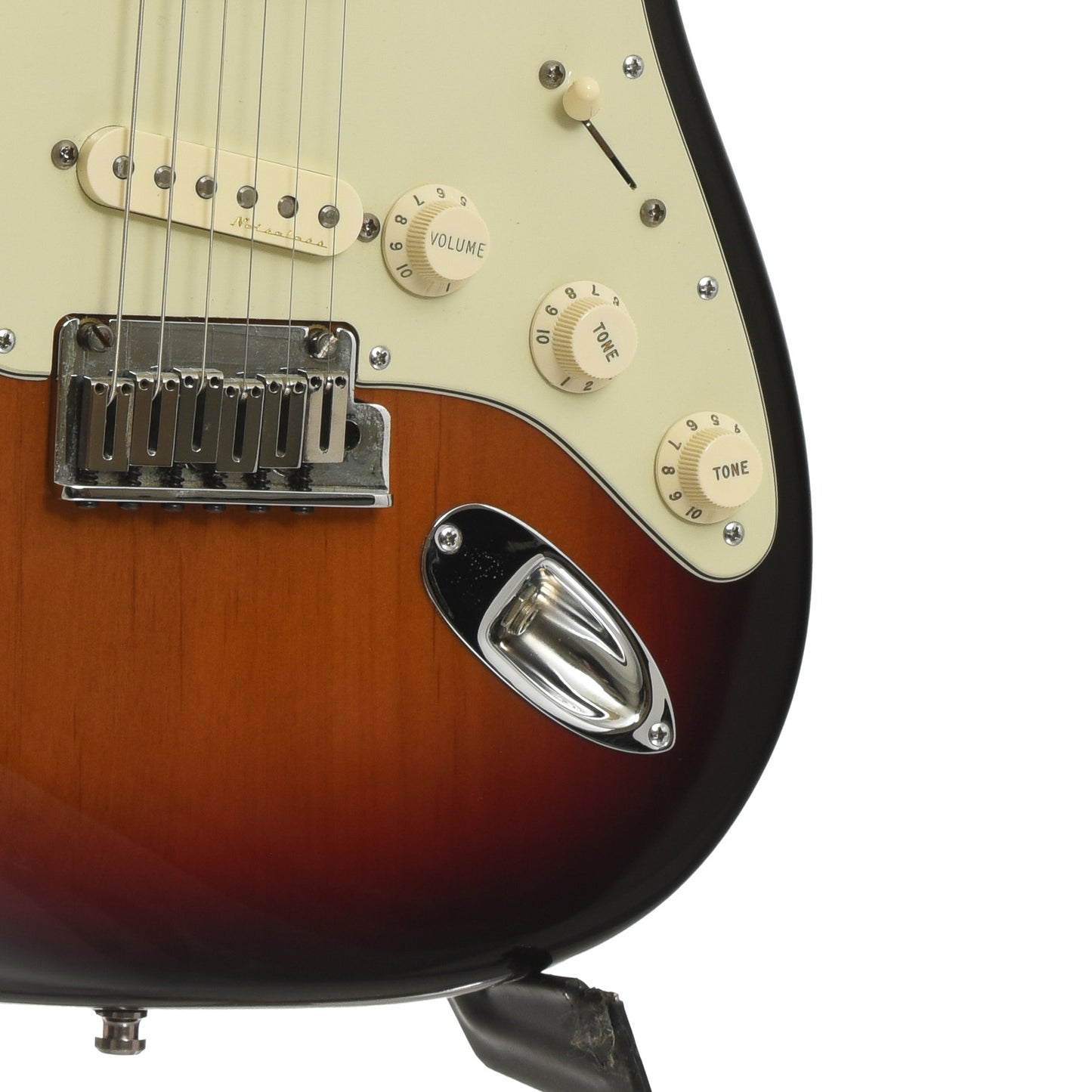 Bridge of Fender American Deluxe Stratocaster Electric Guitar