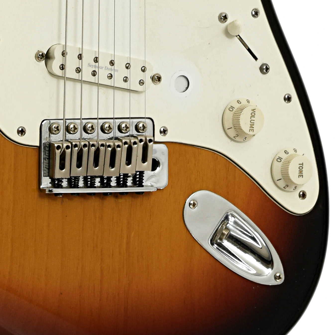 Bridge of Fender Stratocaster Standard Electric Guitar