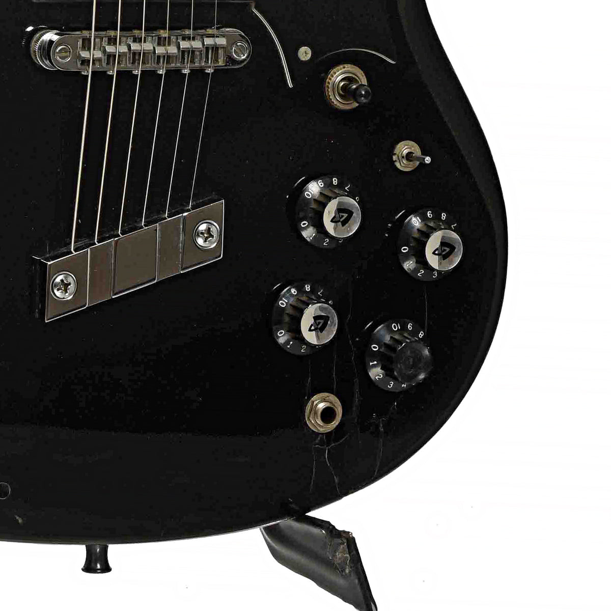 Tailpiece & Controls of Guild S-100 Electric Guitar