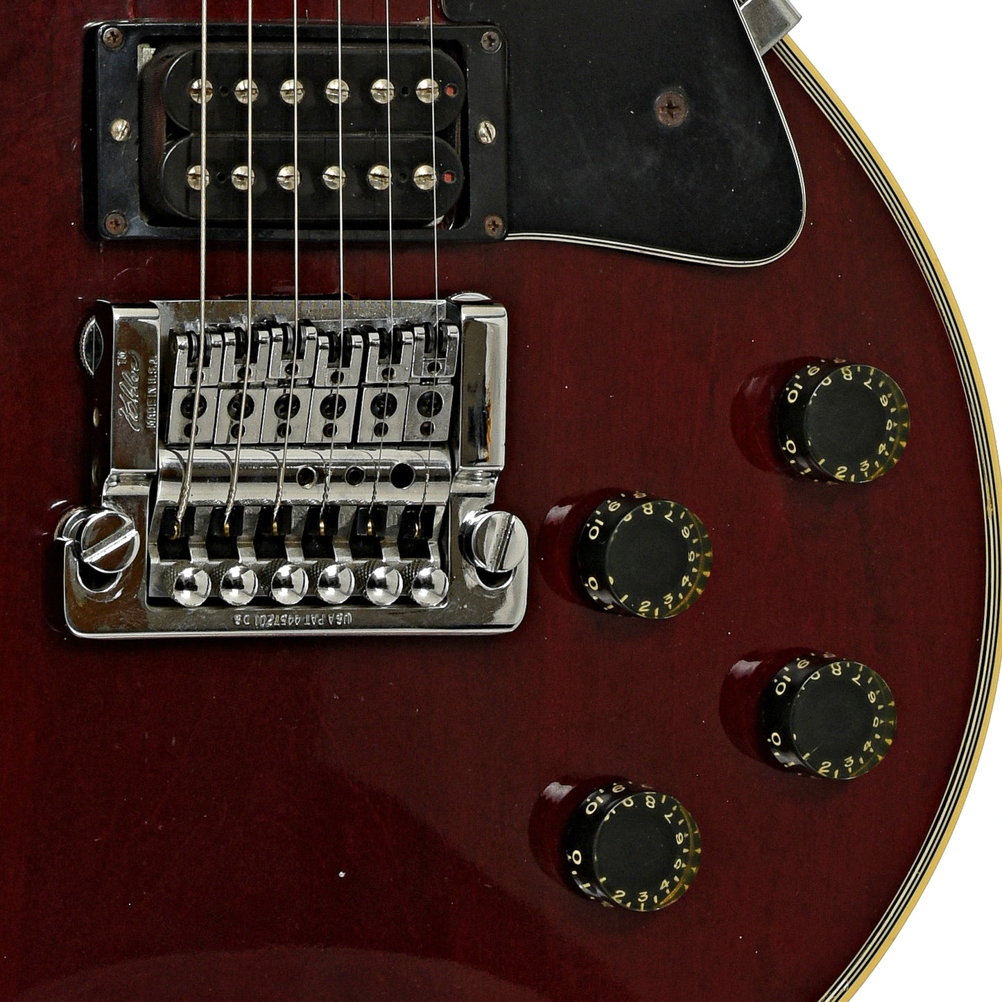 Bridge and controla of Gibson Les Paul Custom Electric Guitar 