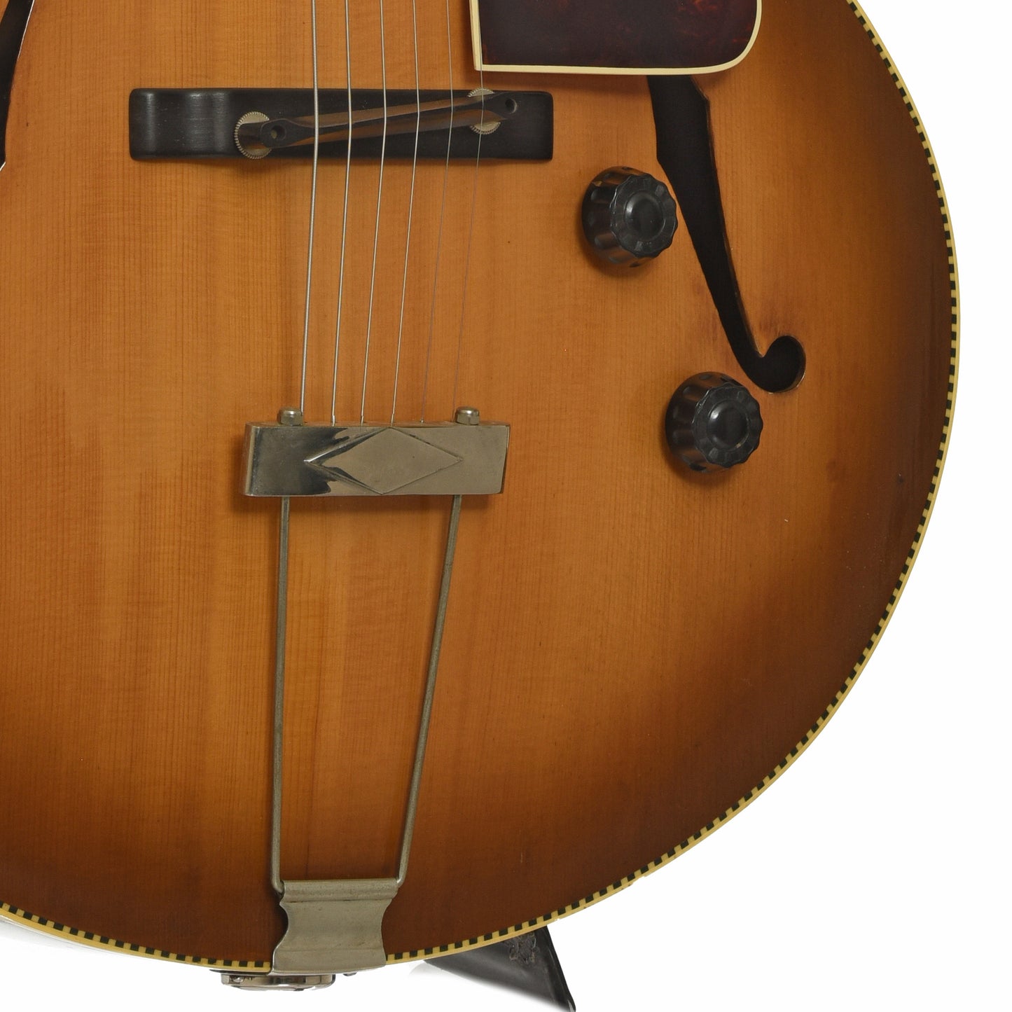 Bridge and controls of Gibson ES-150 Hollowbody Electric Guitar 