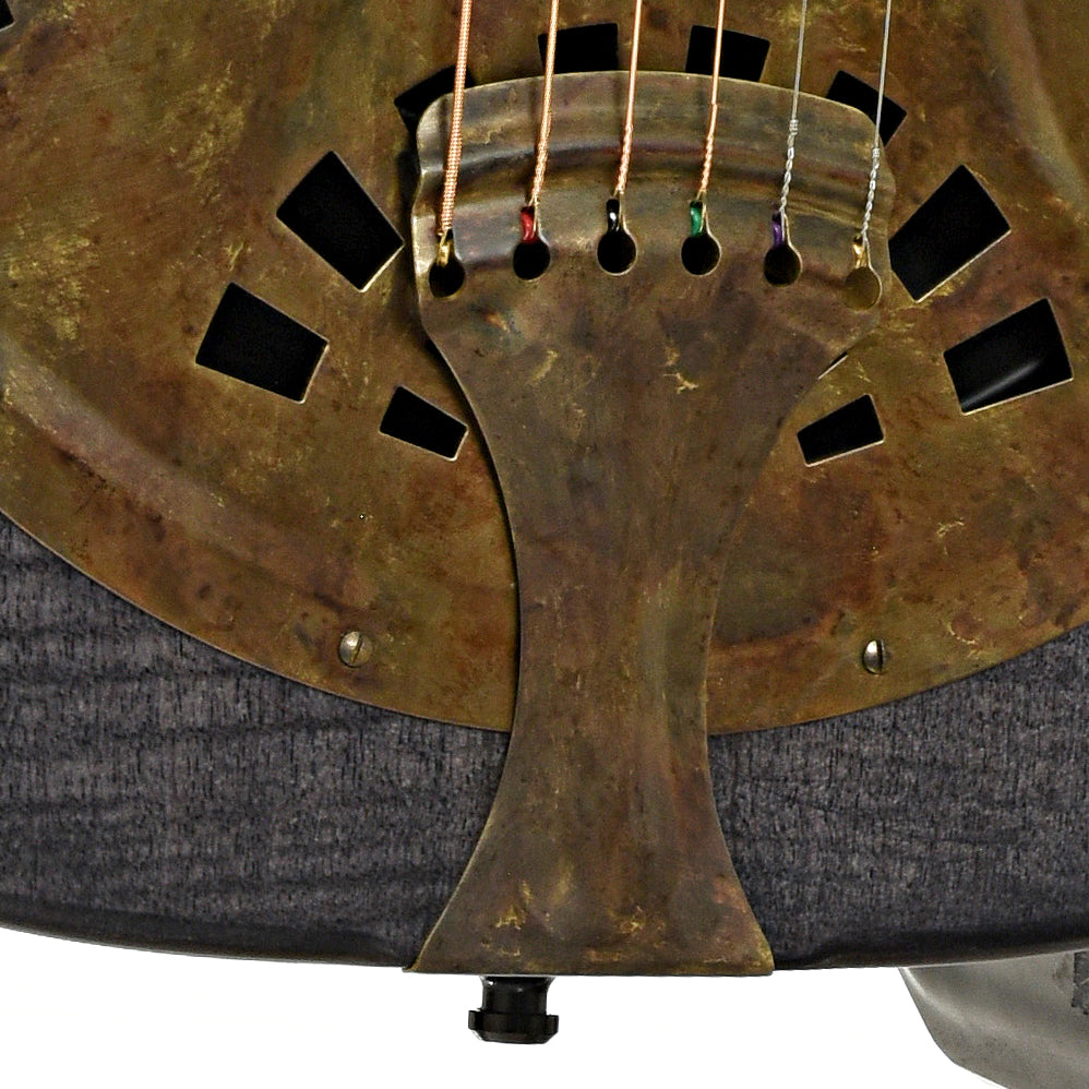 Tailpiece of Beard Trailhead Squareneck Resonator Guitar Black Ice Finish